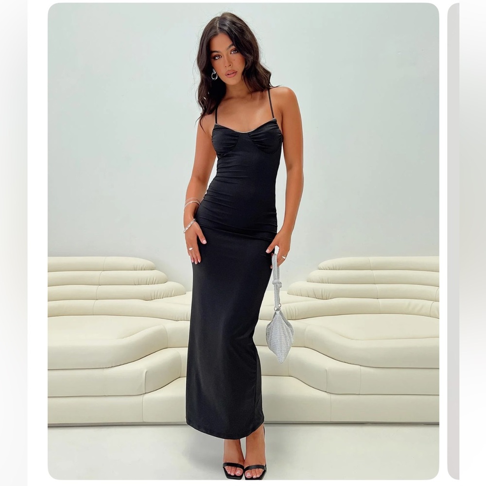 PRINCESS POLLY KERANI MAXI DRESS - BLACK